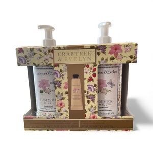 Crabtree & Evelyn Hand Care  Set Hand Wash &  Hand Lotion 16.9 oz, .9 oz Cream